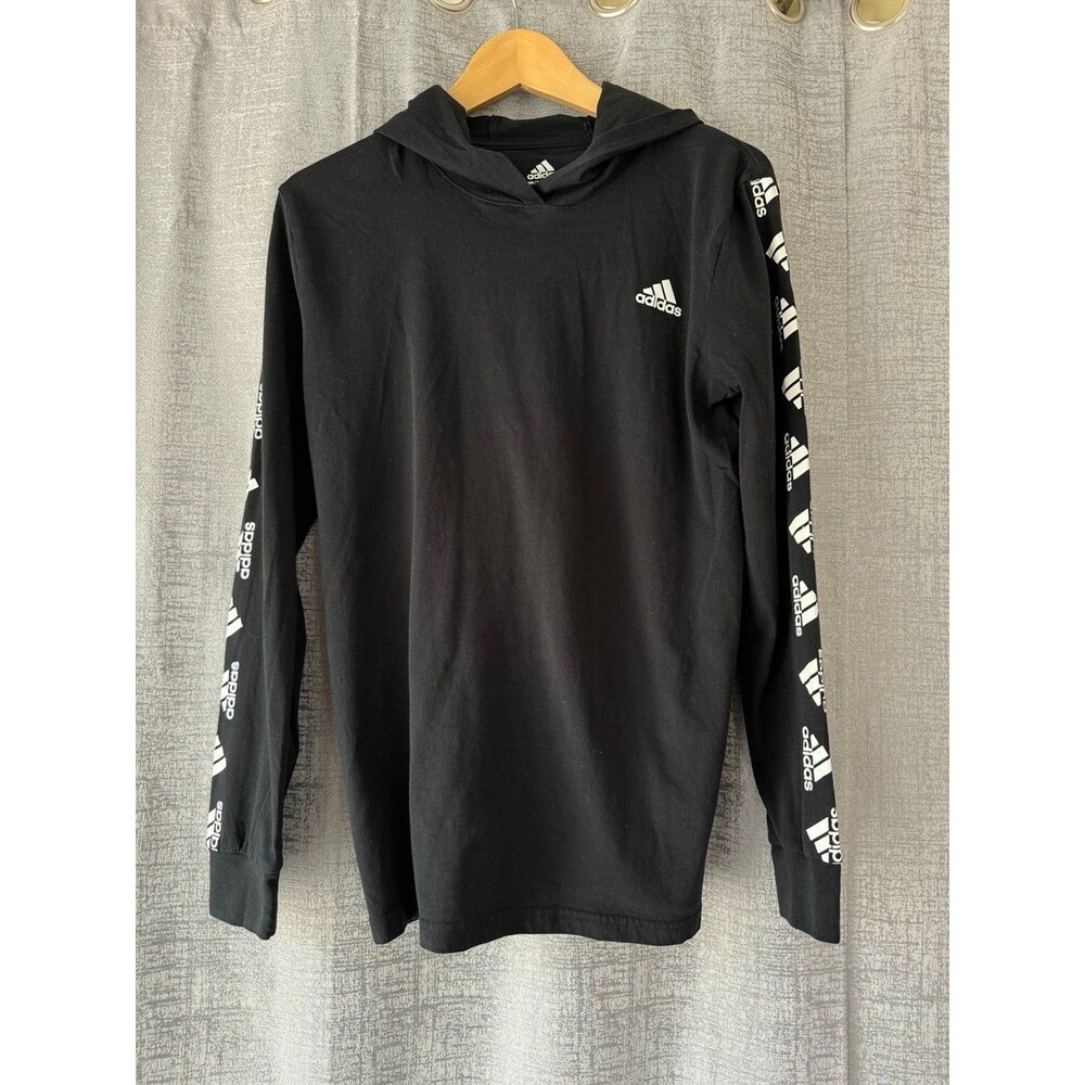 Adidas KIDS Lightweight Hoodie w/Logos On Sleeves - KIDS Size L 14/16 (A078)